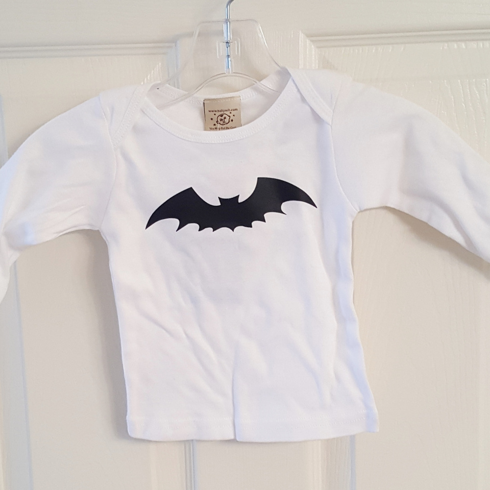 BATMAN Infant Tee Shirt L/S 6-12M Baby Wit